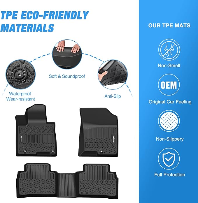 Nilight TPE Floor Mats for 2022 2023 2024 2025 Hyundai Tucson, All Weather