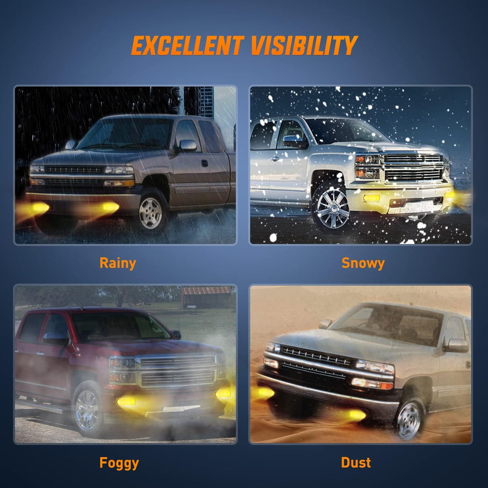 Nilight Fog Light Assembly Compatible with 2000-2006 Chevy Suburban Tahoe