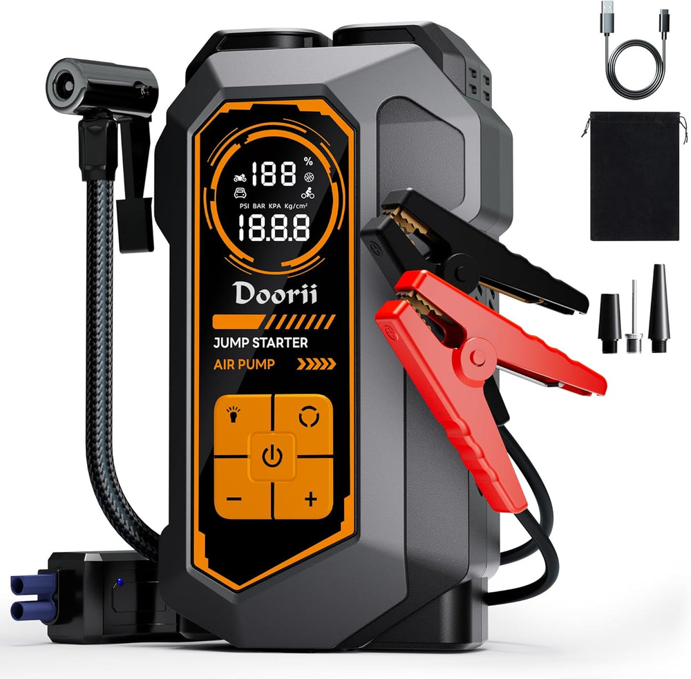 8000A Jump Starter with Air Compressor, Car Jumper Starter Portable, 150PSI T...