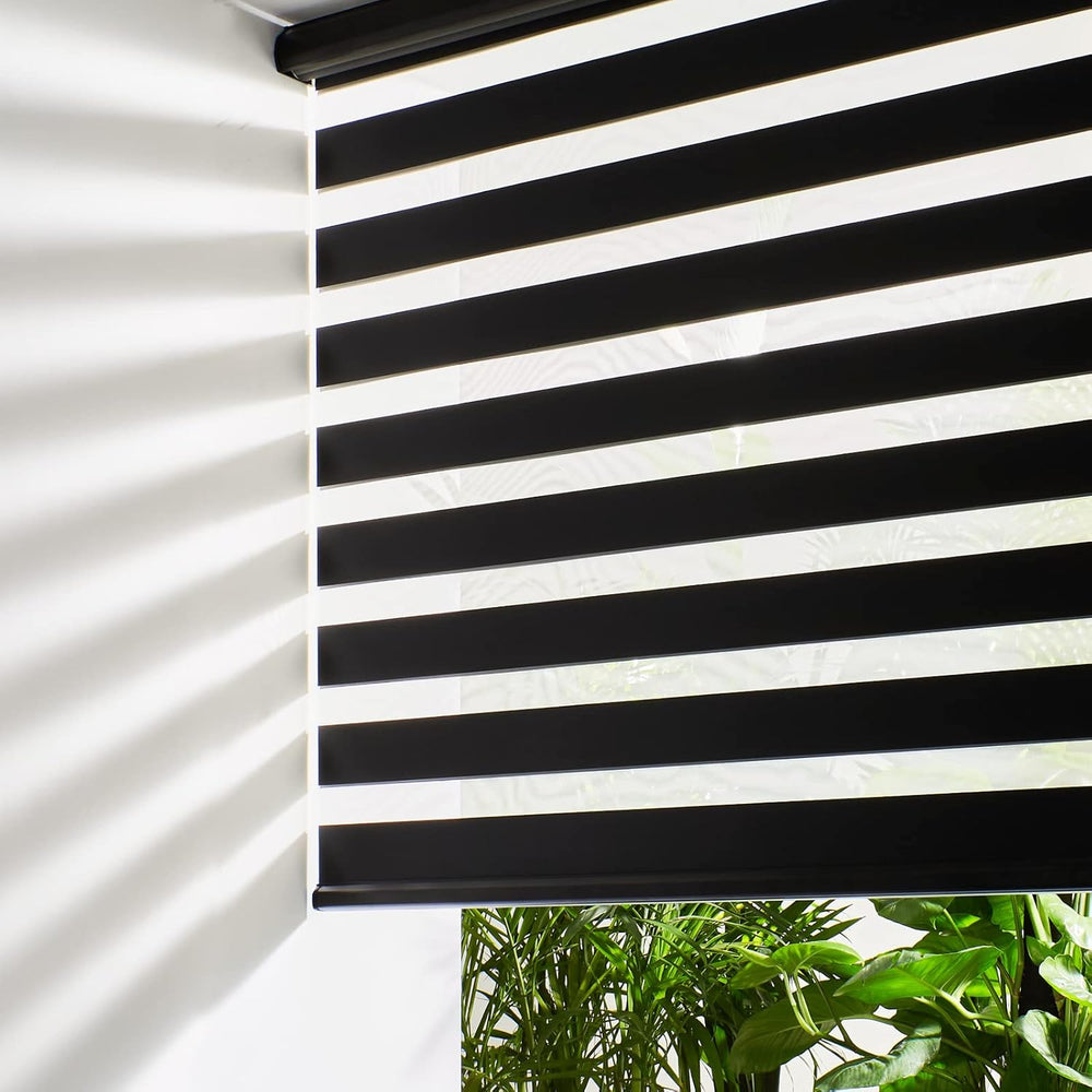 Persilux Cordless Zebra Blinds for Windows Free-Stop Dual Layer Roller Windows