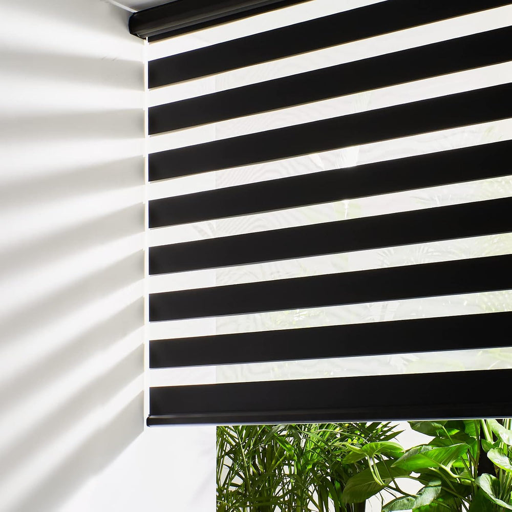 Persilux Cordless Zebra Blinds for Windows Free-Stop Dual Layer Roller Windows