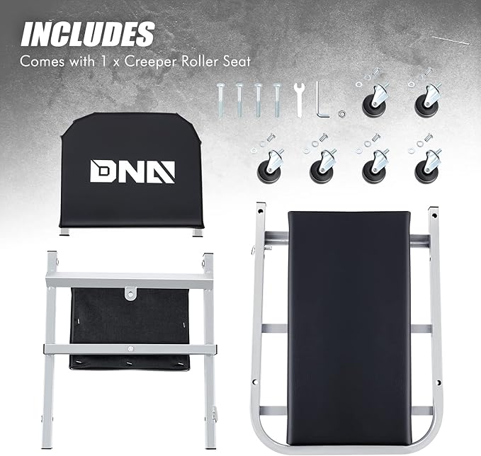 ‎DNA MOTORING TOOLS-00187 40 Inches 2 IN 1 Rolling Folding Car Creeper/Seat (...