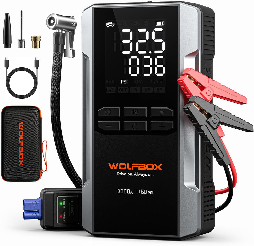 WOLFBOX 3000A Jump Starter