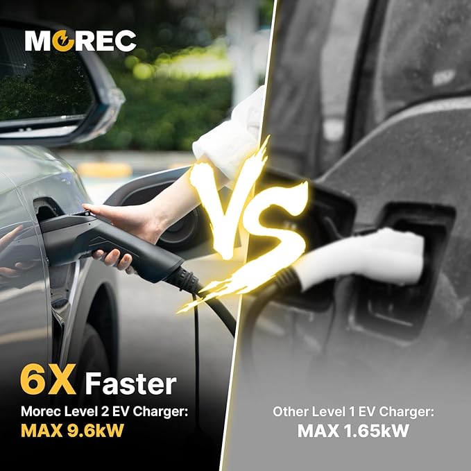 Level 2 EV Charger ETL Certified, 40A 9.6KW Home Charging Station, Plug-in NEMA