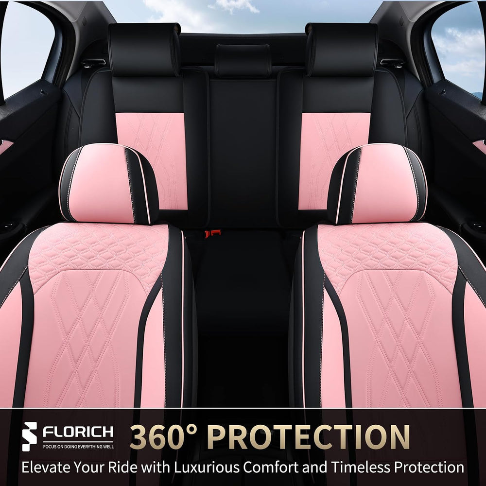 FLORICH Automotive Seat Covers Leather Pink Seat Covers for Cars Front Seats ...