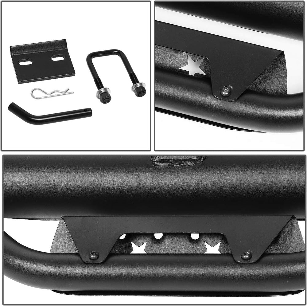 Auto Dynasty Universal 36 Inches Black Powdercoated Steel 2-Stage Tow Hitch S...