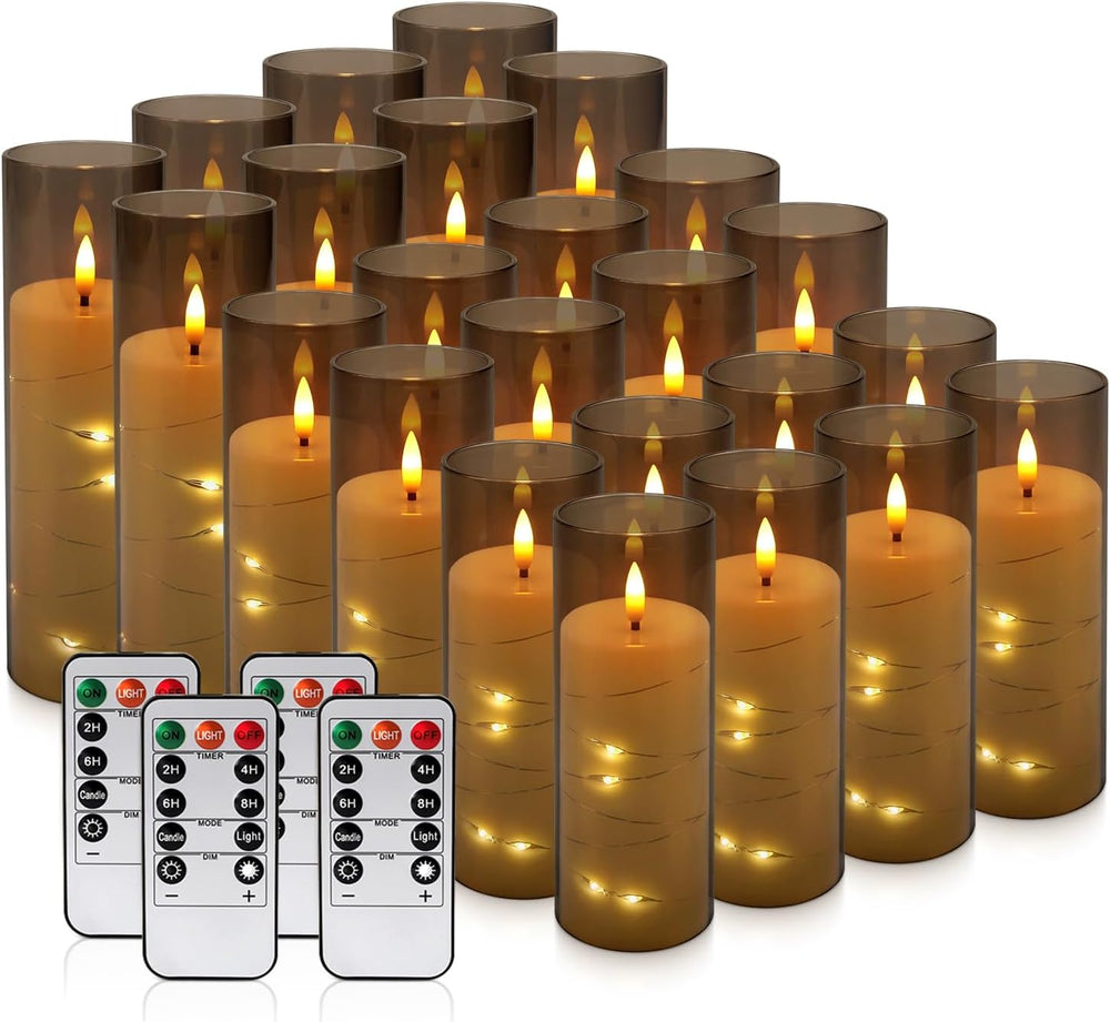 YOROXRG 24 Pack Halloween Decoration Flickering Flameless Candles, Battery Op...