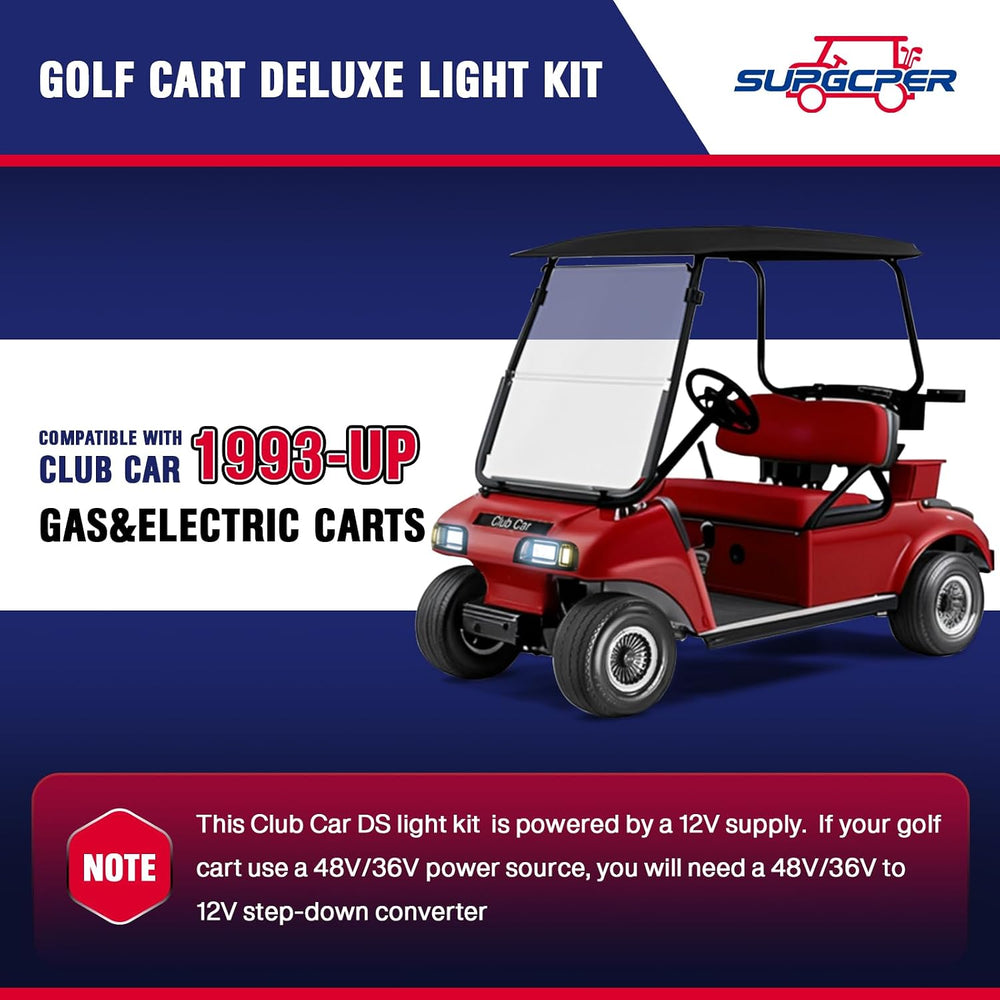 12V Deluxe Club Car DS LED Light Kit, for 1993-UP DS Gas&Electric, Golf C...