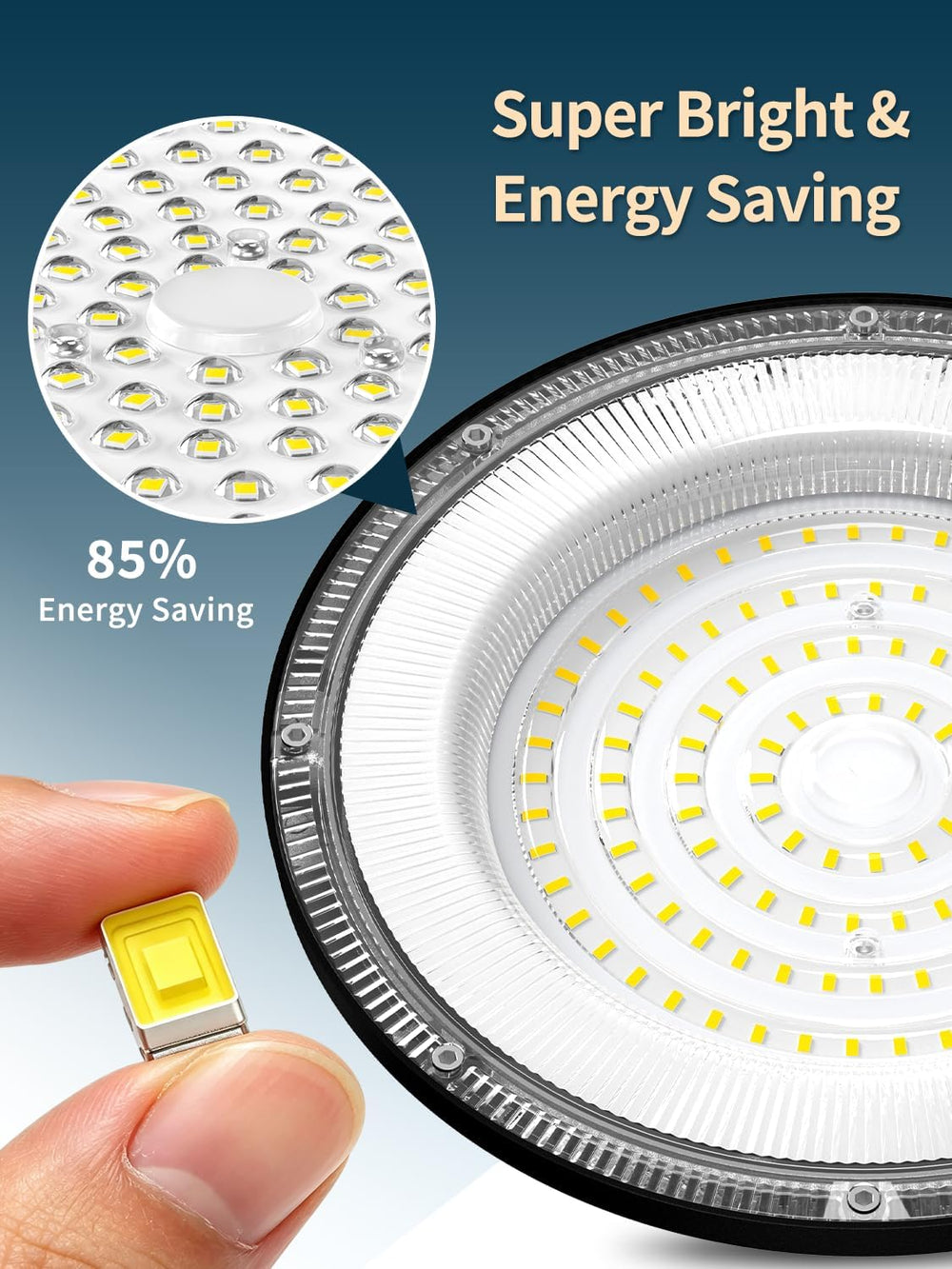 lvsdak 150W UFO LED High Bay Light 22500LM 5000K Commercial Bay Lighting
