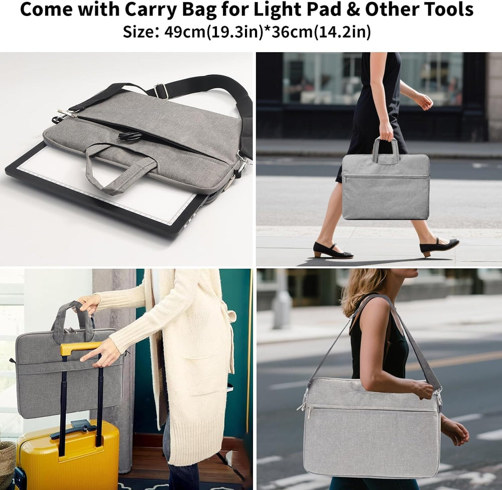 TOHETO Rechargeable A3 Light Board with Stand, Bag, Super Bright Magnetic Lig...