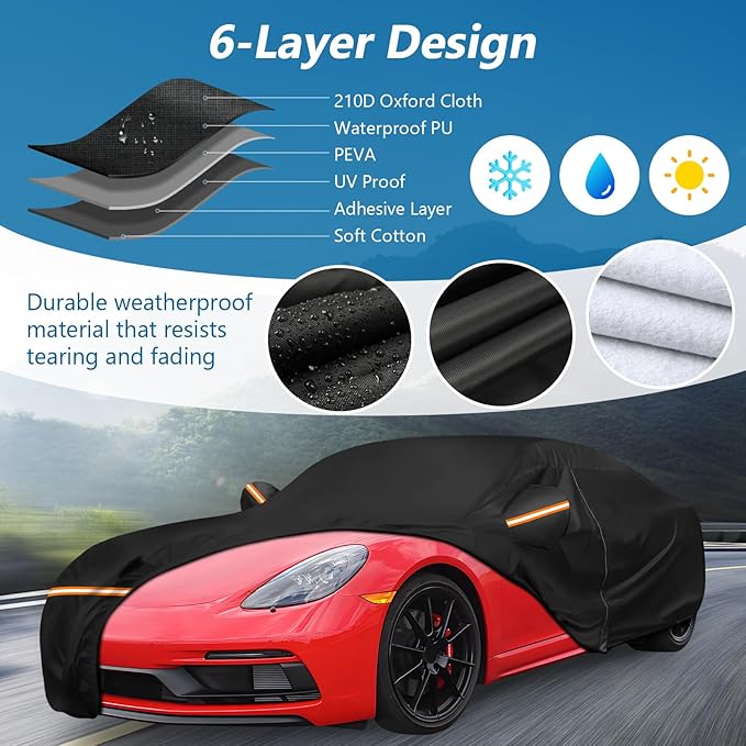 Car Cover for Porsche Cayman, for Porsche 718, Spyder 1997-2025, Waterproof