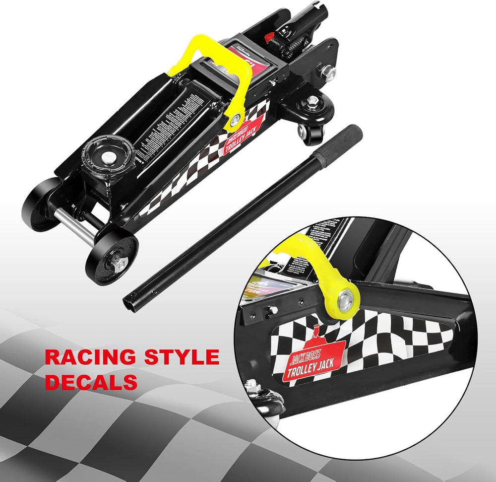 Jack Boss Floor Jack 1.5 Ton (3,000 LBs) Hydraulic Car Jack, Lifting Range fr...