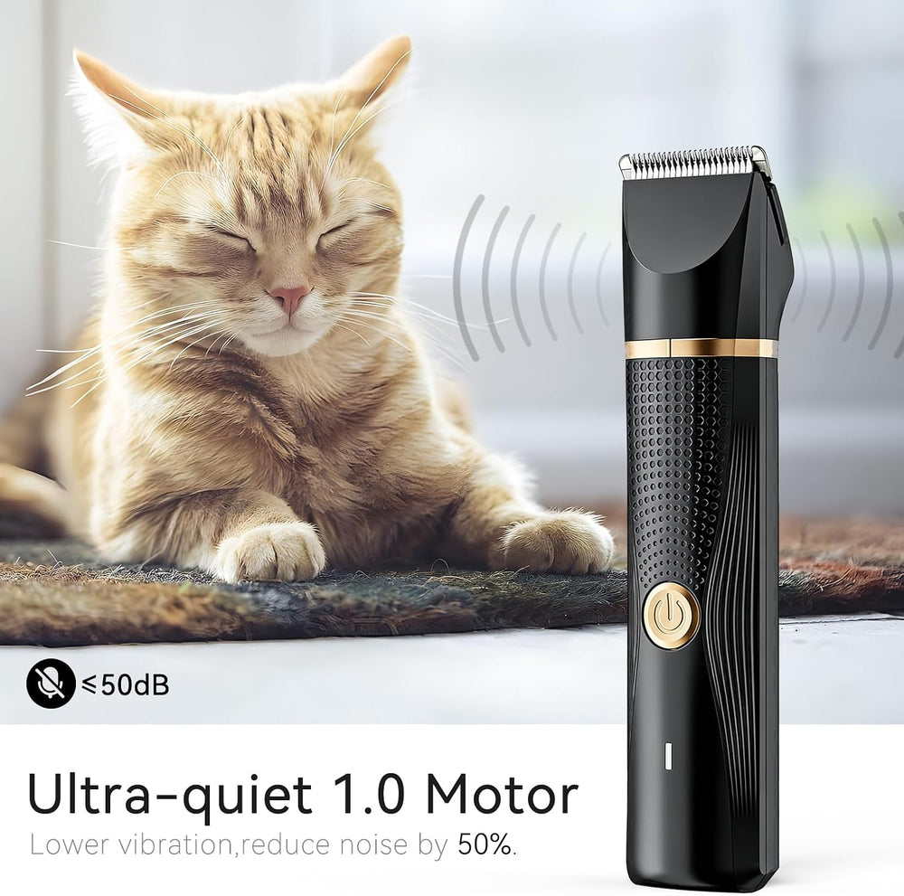 Cat Grooming Clippers Kit with Paw Trimmer, 3 in 1 Electric Pet Hair Trimmer ...