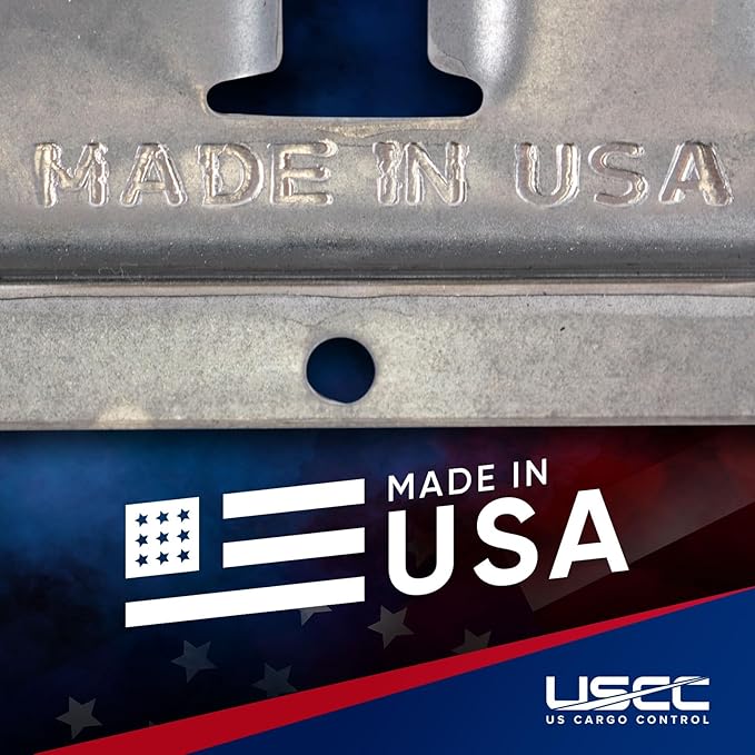 US Cargo Control E Track, Made in USA, 12 Gauge Steel 5 FT Galvanized E Track...