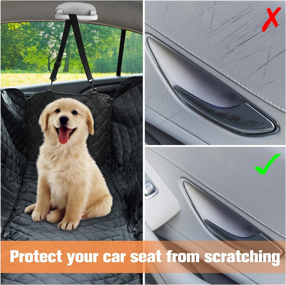 Dog Car Seat Cover for Back Seat, Waterproof Dog Hammock for Pets
