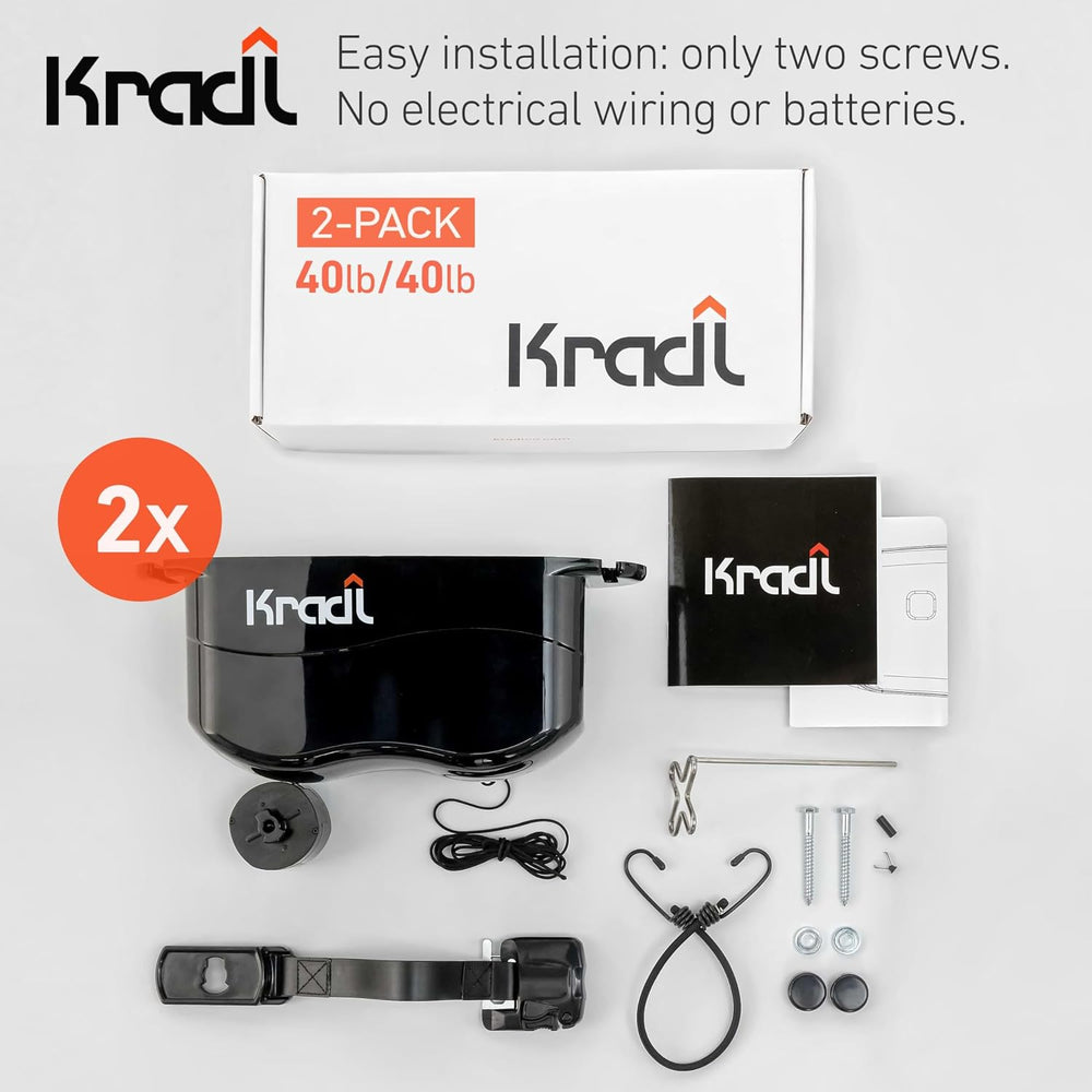 Kradl - Spring-Powered Ceiling Bike Hoist and Rack for Effortless Storage
