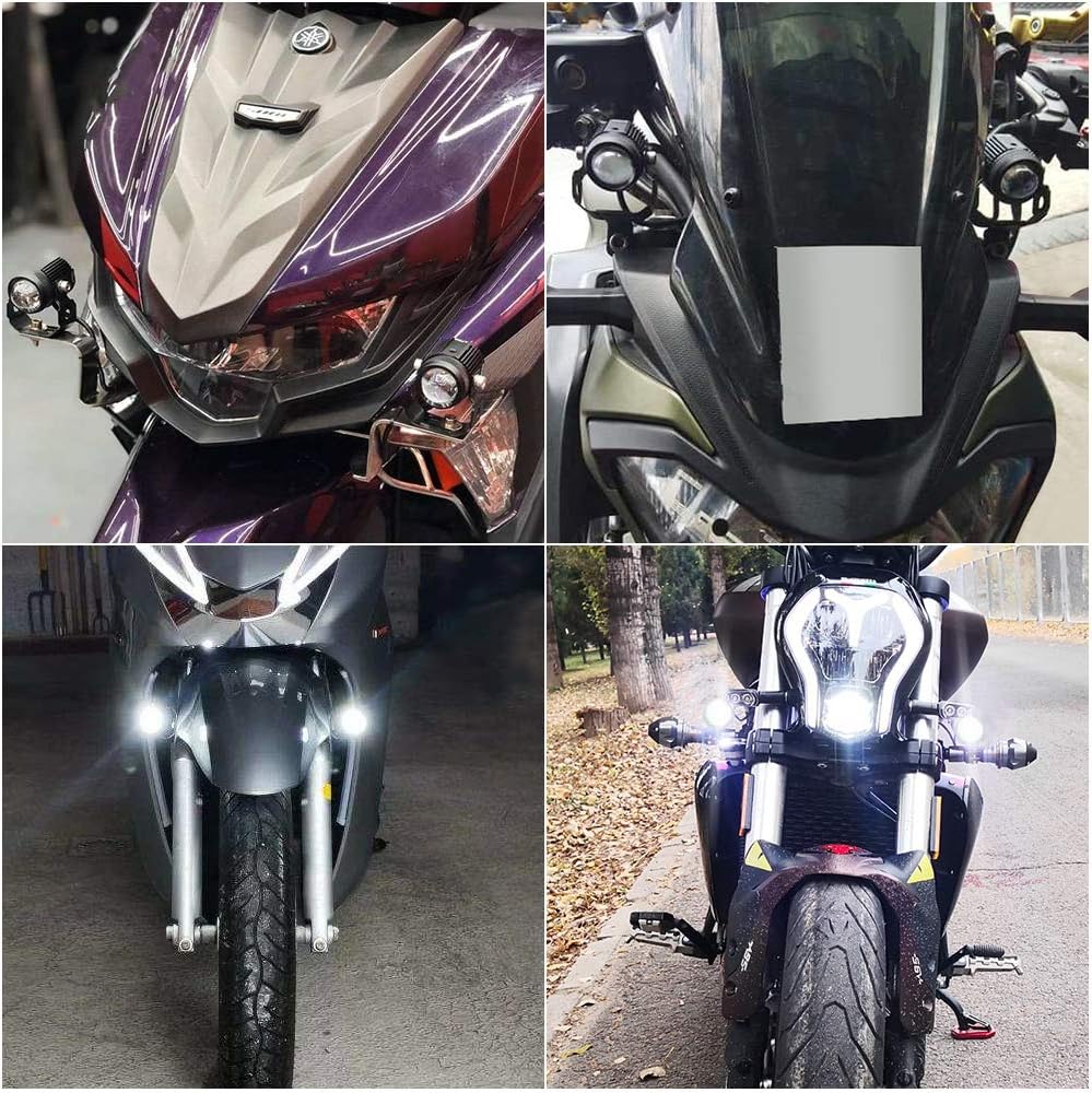 EXZEIT Led Driving Light for Motorcycle, High Low Beam Function 1.3''...