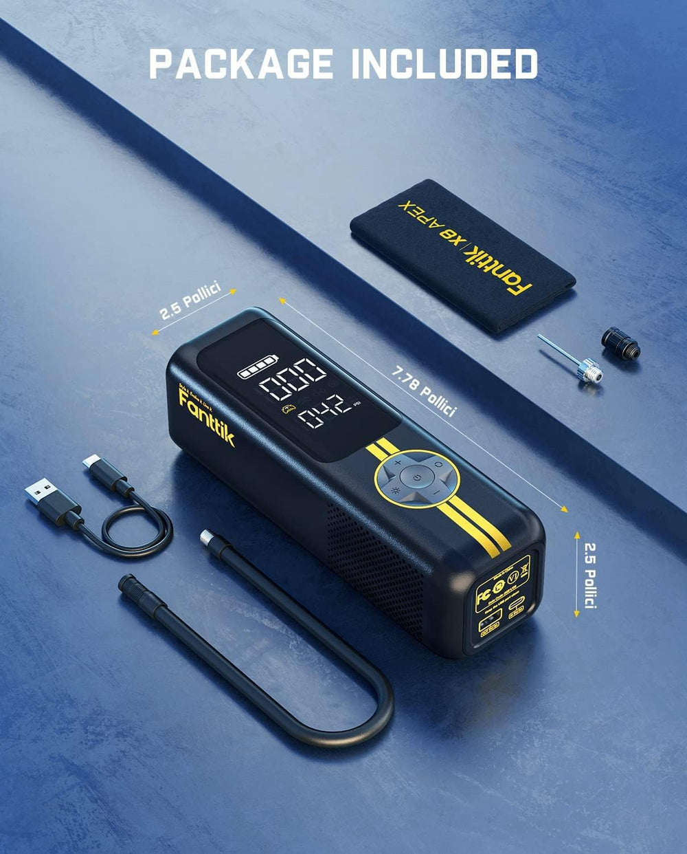 Fanttik X8 APEX EV Tire Inflator Portable Air Pump, 2X Faster Inflation