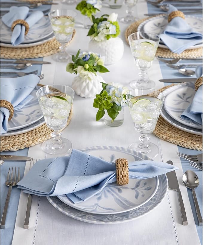 Solino Home Linen White Table Runner 144 Inches Long - 100% Pure Linen Extra ...