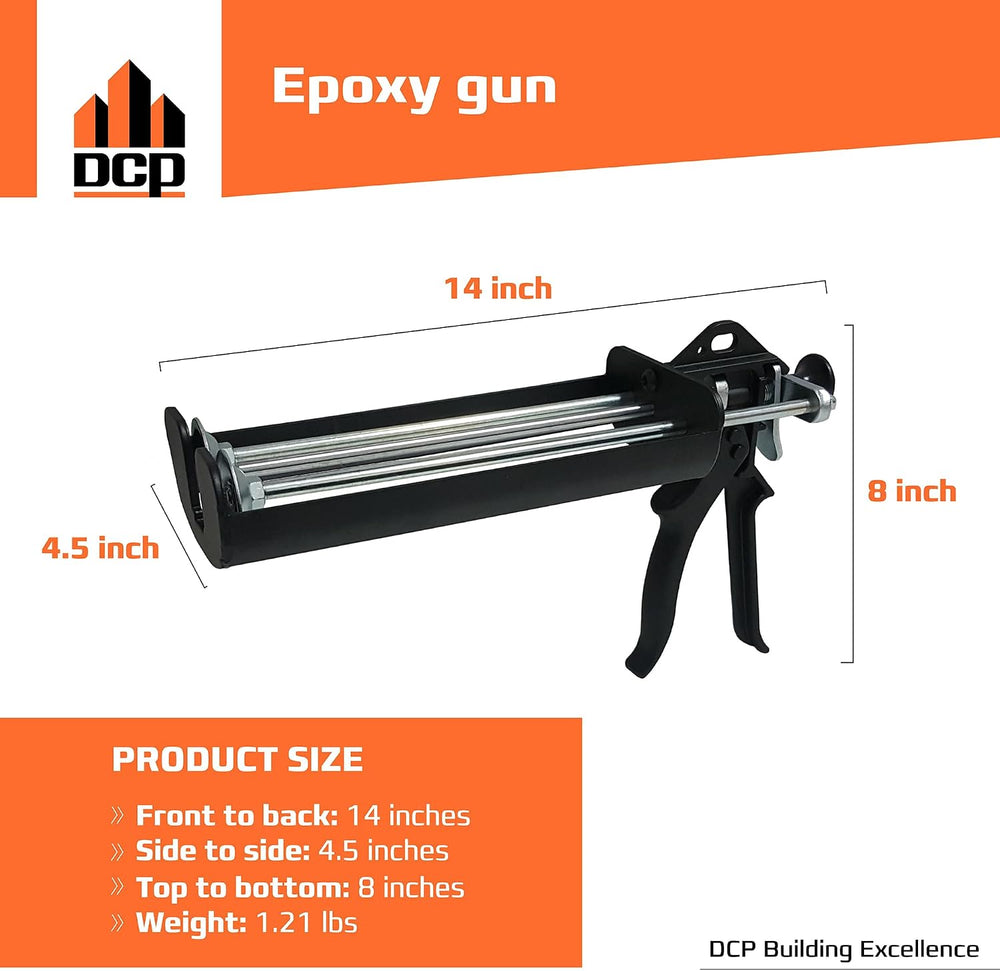 DCP Professional Epoxy Gun Dual Cartridge for 20.2 and 22 fl.oz. | 600 ml and...