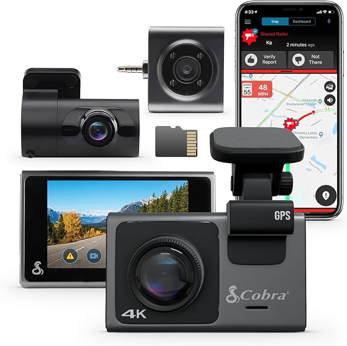 Bundle of Cobra SC 400D Smart Dash Cam