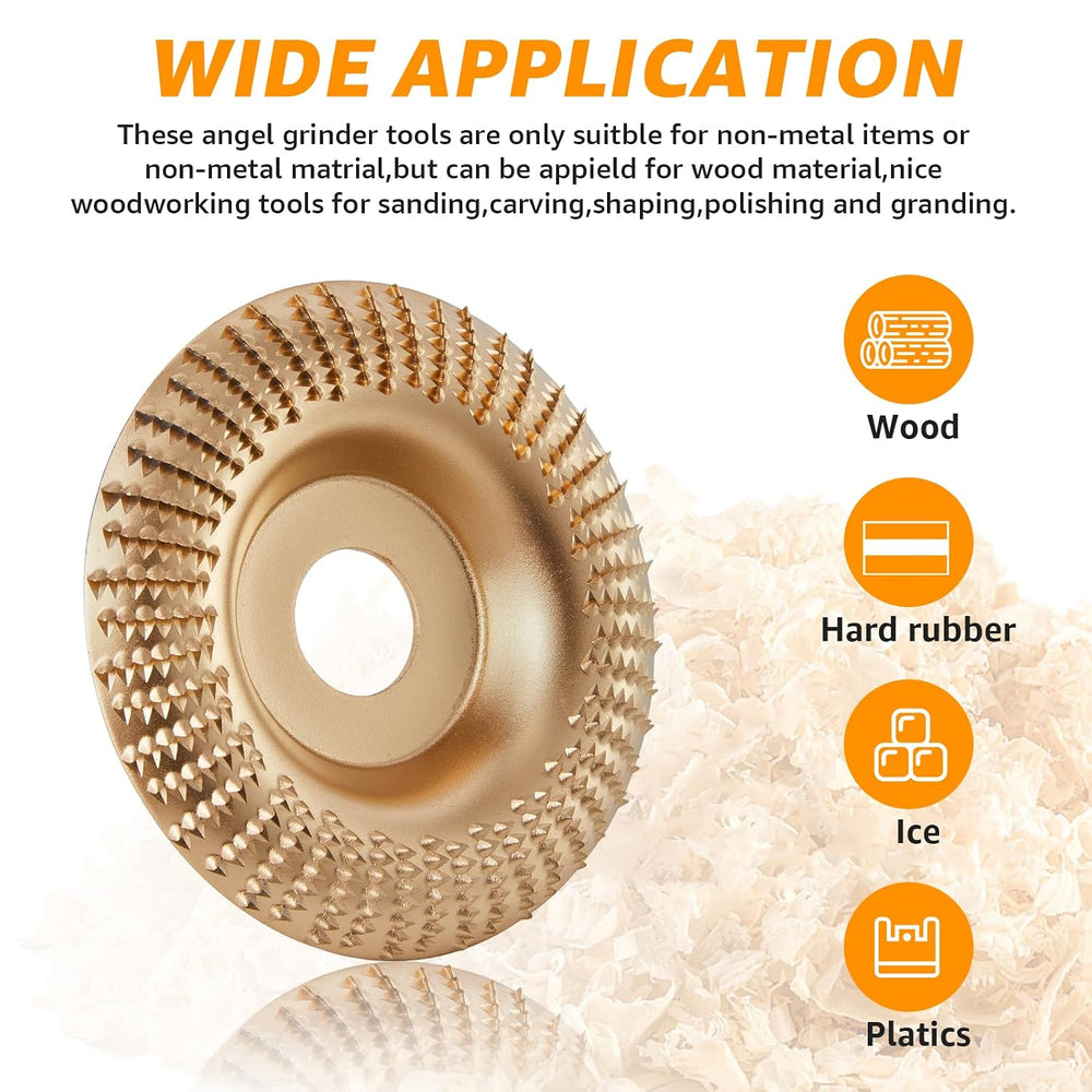 Loyala Upgraded 4 PCS Angle Grinder Wood Carving Disc Set, Angle Grinder Atta...