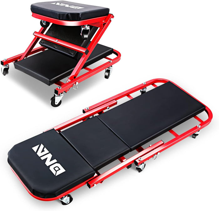 ‎DNA MOTORING TOOLS-00186 40 Inches 2 IN 1 Rolling Folding Car Creeper/Seat (6 Pcs)