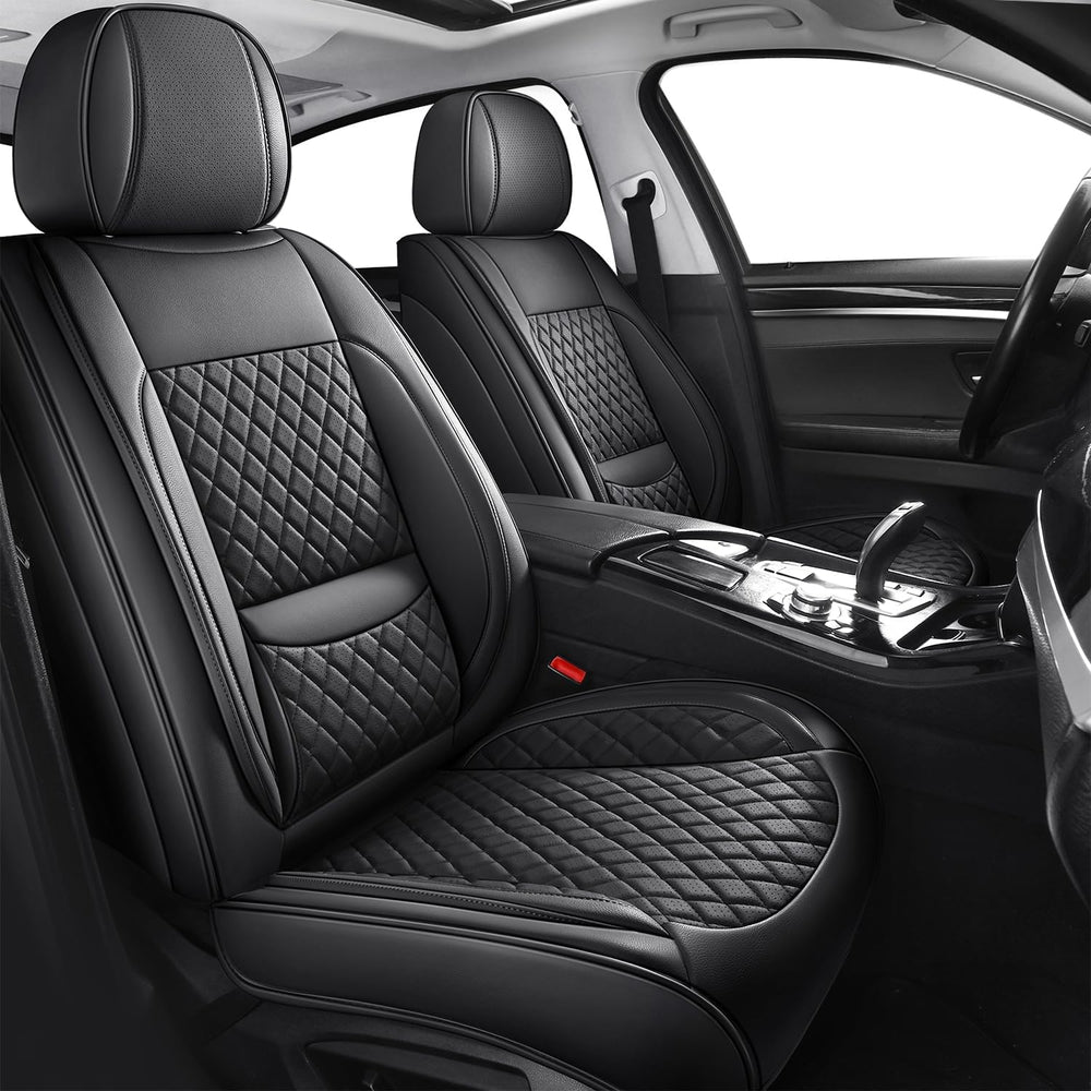 MIROZO Seat Covers Full Coverage,Leather Car Seat Cover for SUV Sedan Truck