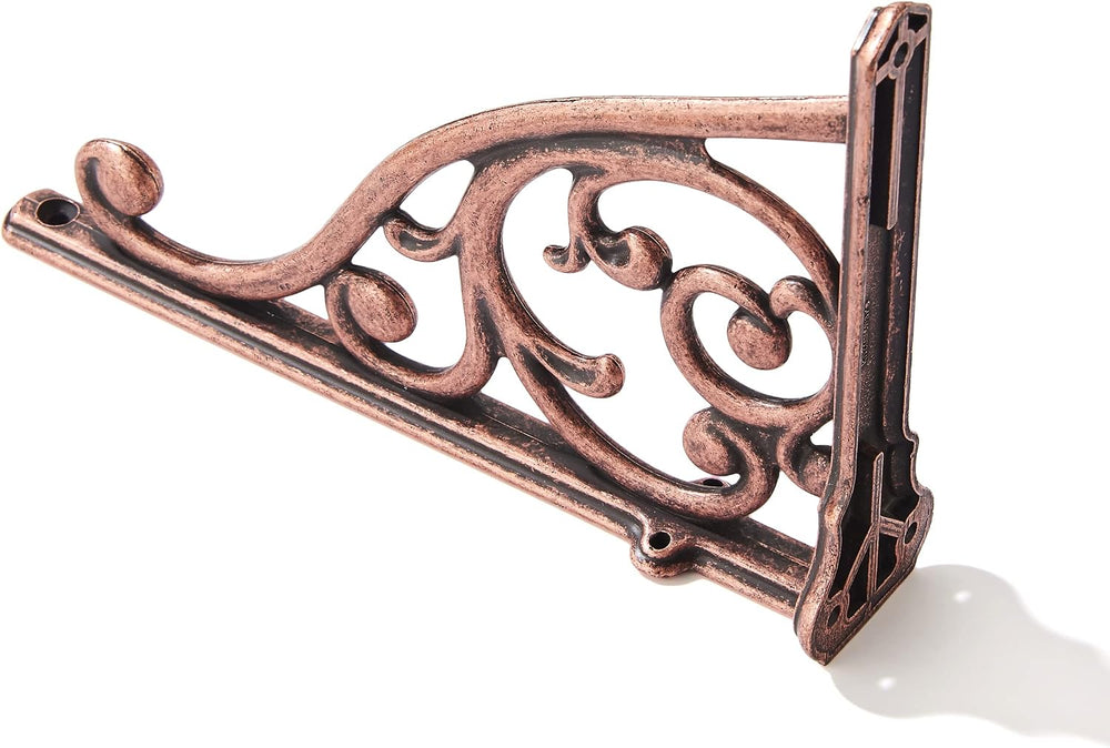 Copper Shelf Brackets 8 Inch 4PCS Heavy Duty Antique Copper Wall Bracket Baro...