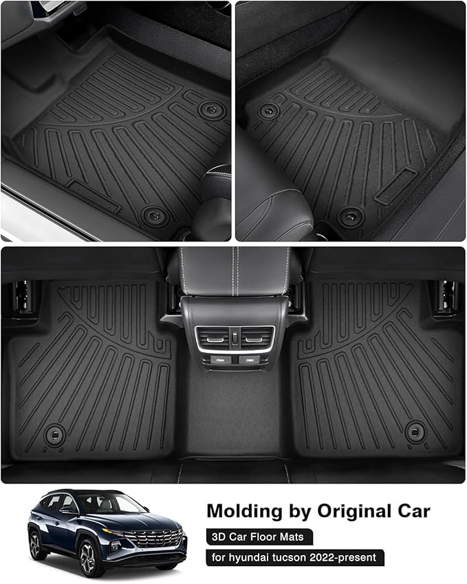 Powerty Floor Mats for 2022-2025 Hyundai Tucson Accessories All Weather Floor