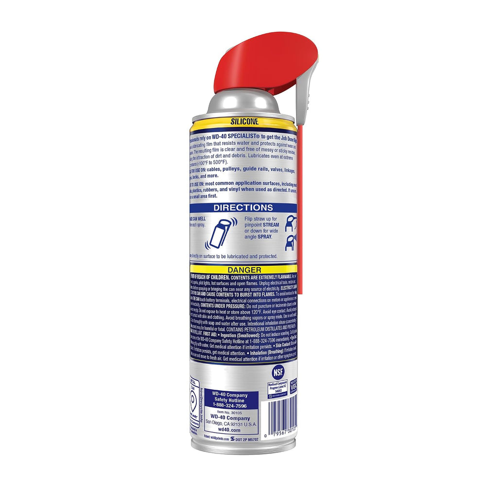 WD-40 Specialist Silicone Lubricant, New Bigger Can, 13.3 OZ [6-Pack]