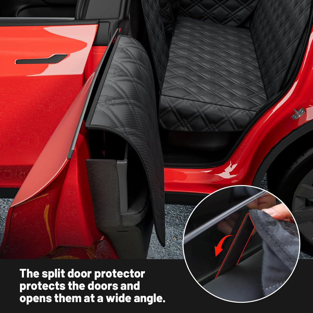 Dog Car Seat Cover For Back Seat Compatible With Tesla Model Y/3 - Pet Travel...