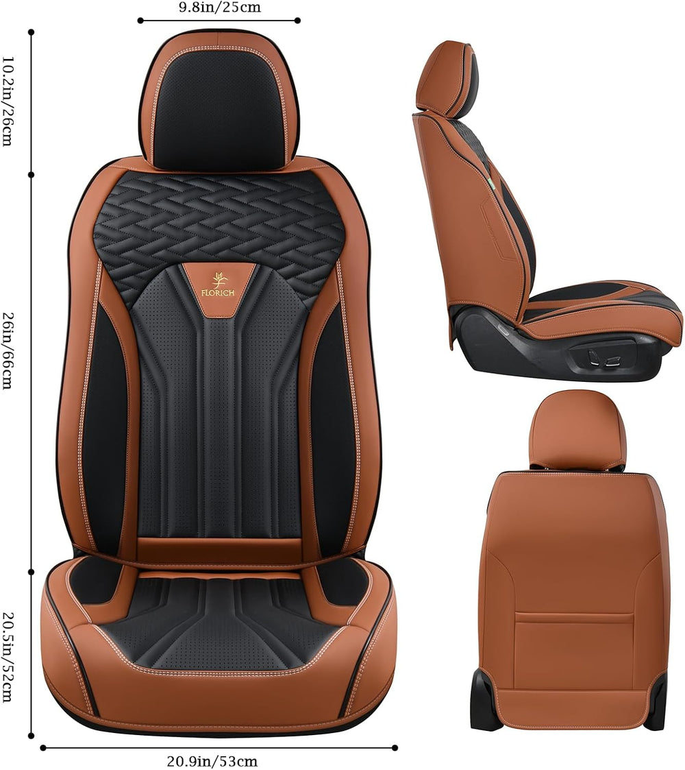 FLORICH Leather Seat Covers, Seat Covers Full Set, Car Seat Protectors 5 Seat...