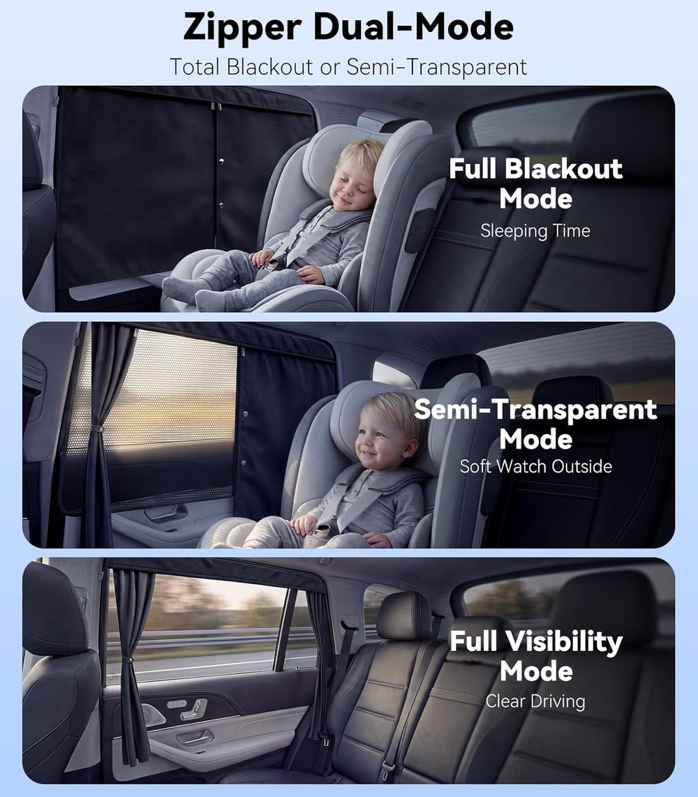 Nmoiss [2026 Upgraded] Car Window Shades for Baby [Blocks 100% UV & Harsh...