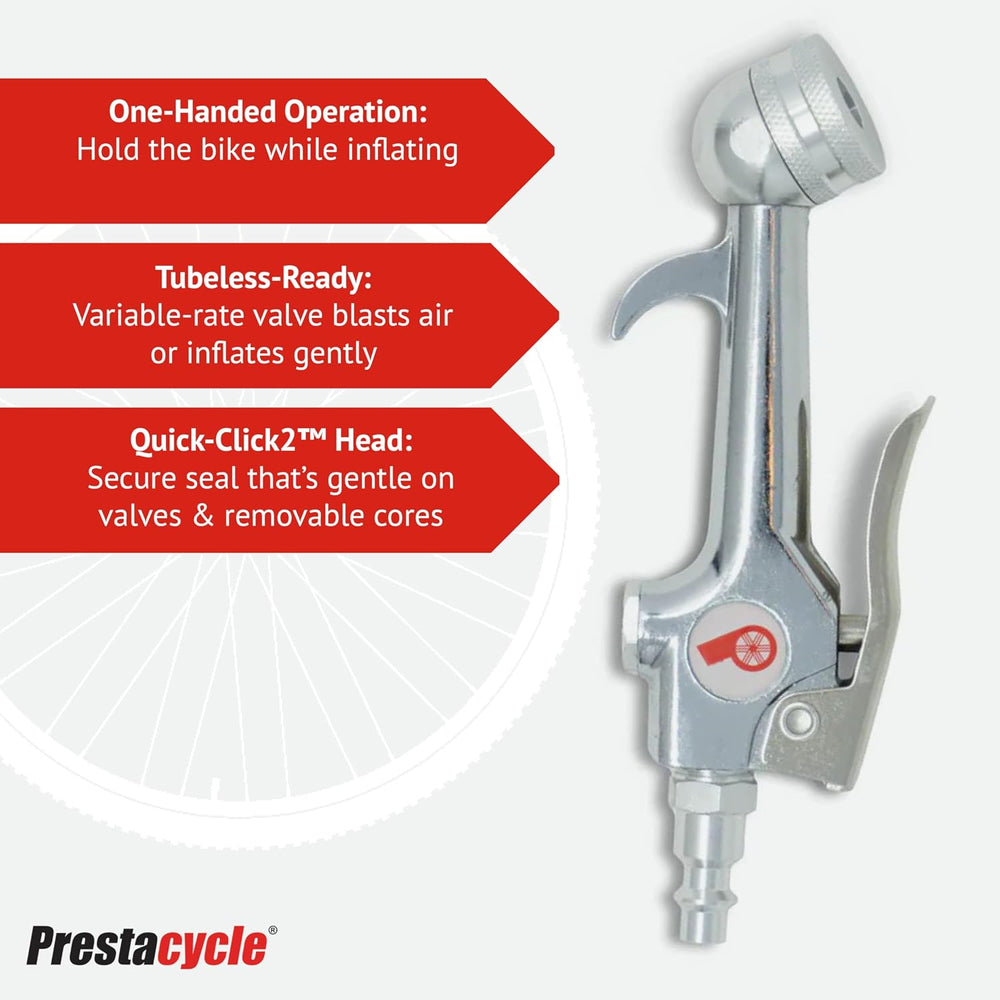 Prestacycle Prestaflator Mini Pro, Bike Tire Inflator Head, Bicycle Air Pump ...