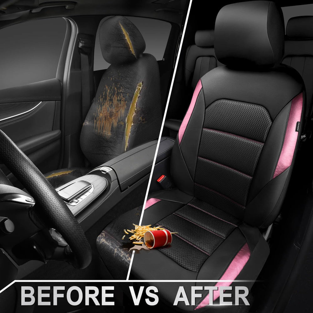 CAR PASS Memory Foam Car Seat Covers,Air Cool Mesh Thick Seat Covers Front Se...