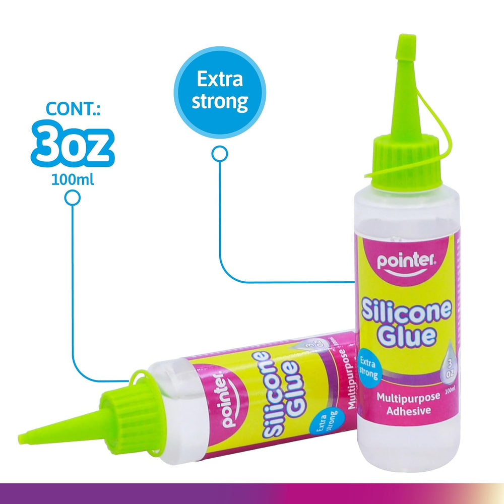 Pointer Silicone Glue Crystal Clear Multipurpose Adhesive for Craft, Art DIY ...