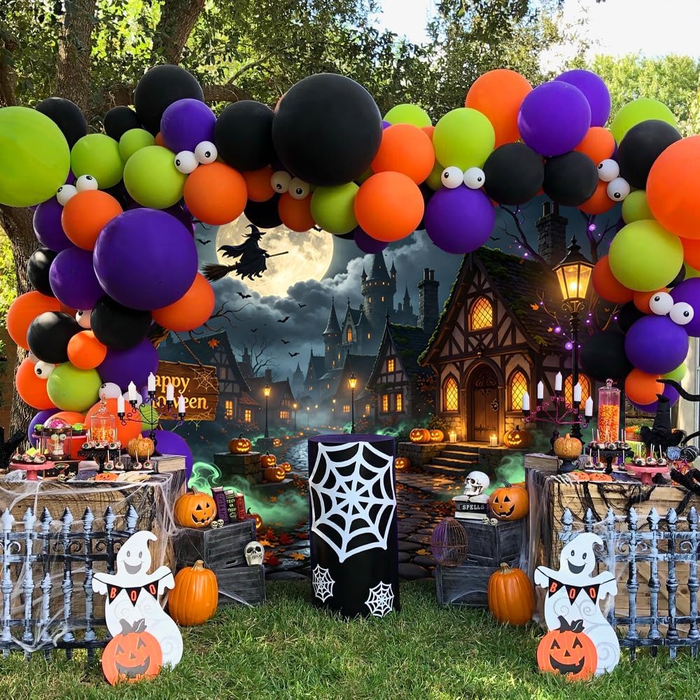 10x10ft Halloween Backdrop Haunted House Halloween Backdrop for Photography