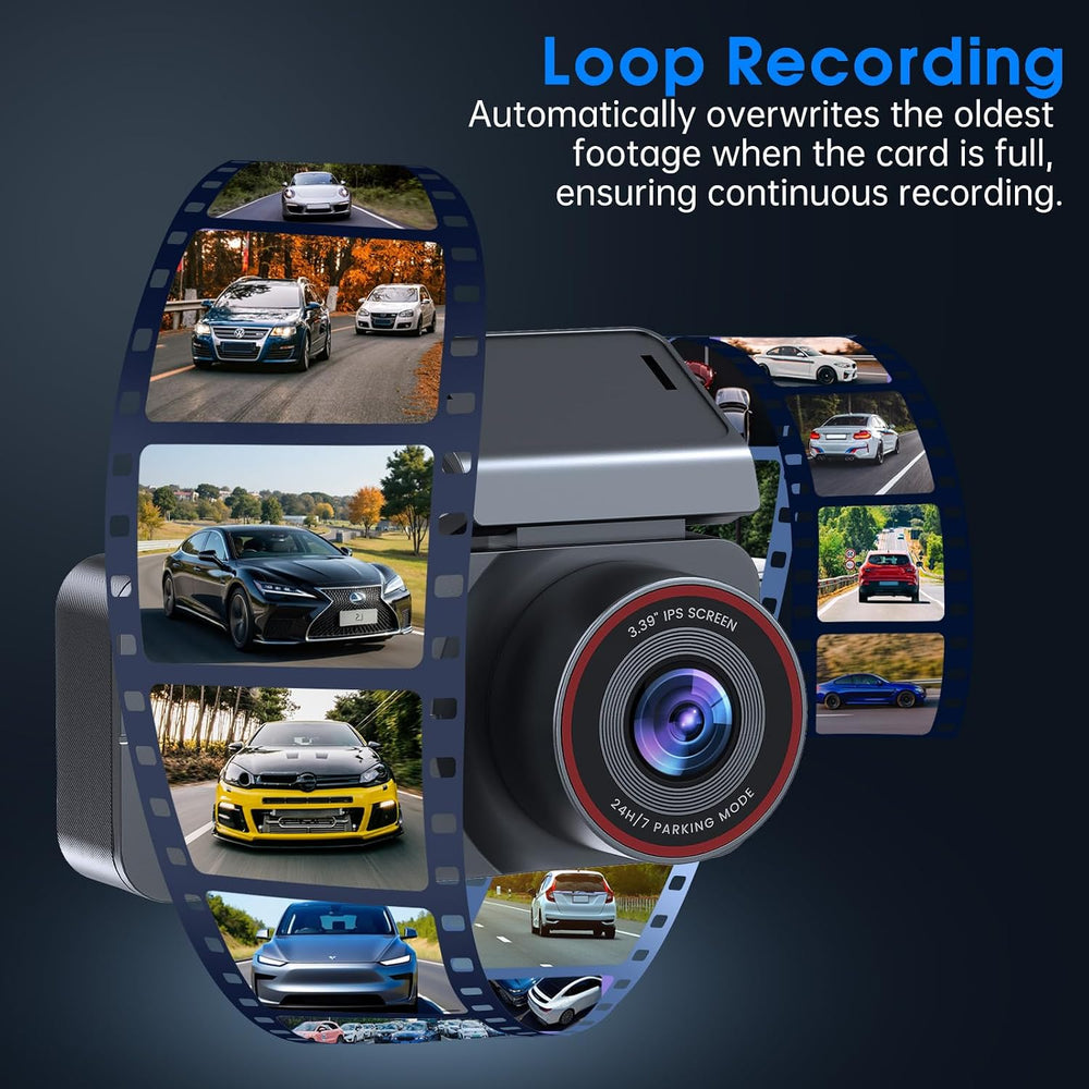 Dash Cam 2.5K Front and Rear 64GB GPS 160° Night Vision