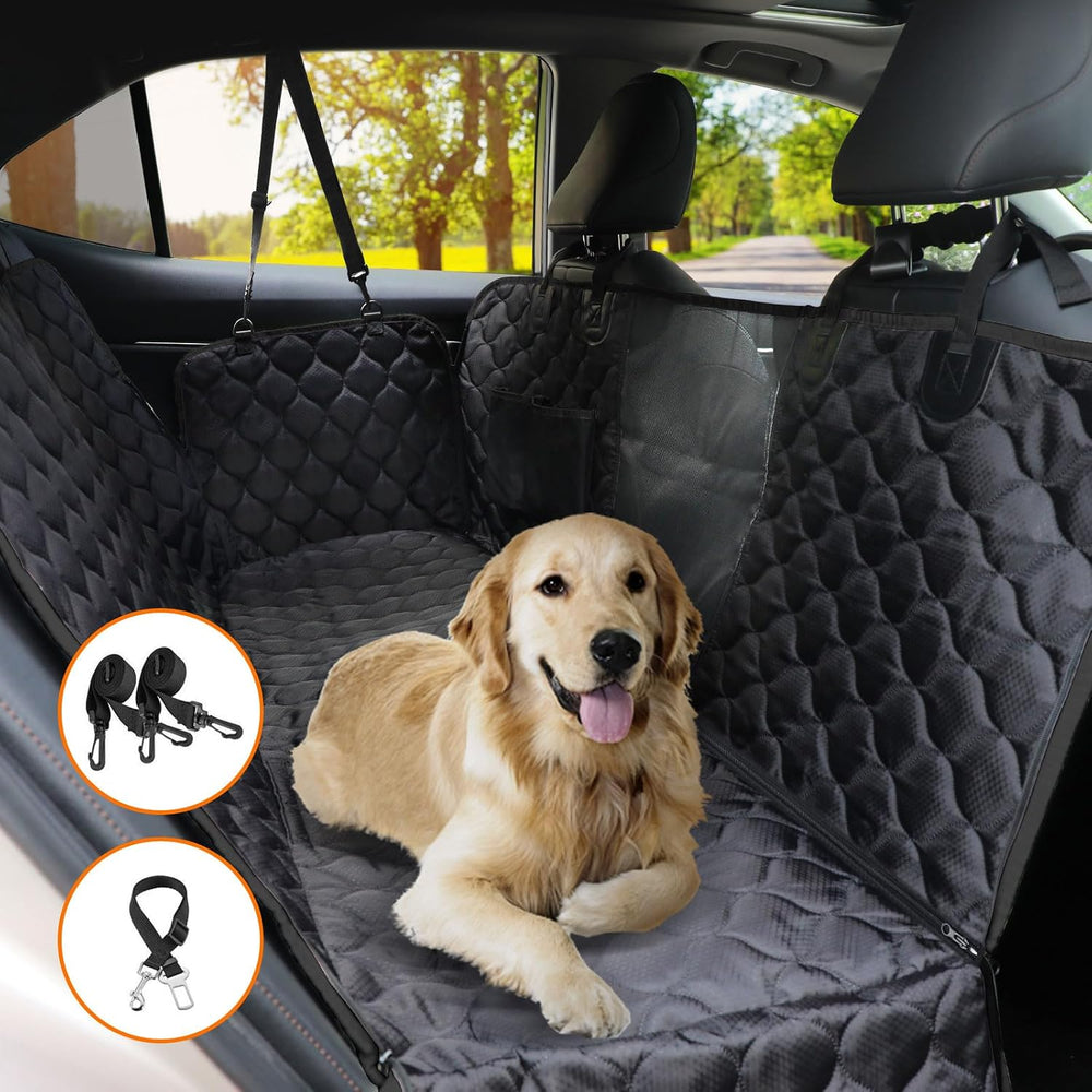 Dog Car Seat Cover for Back Seat, Waterproof Dog Hammock for Pets