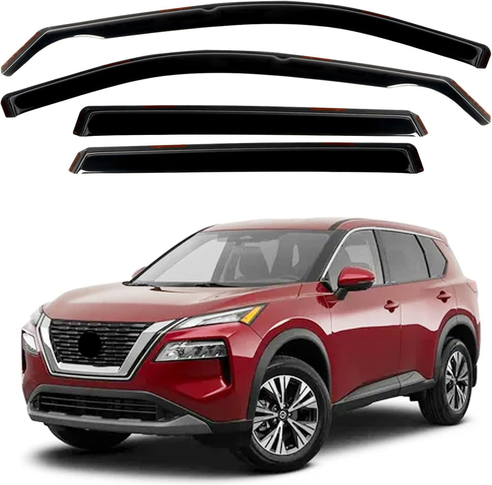 in Channel Rain Guards for 2021 2022 2023 2024 Nissan Rogue S, Smoke Tinted (...