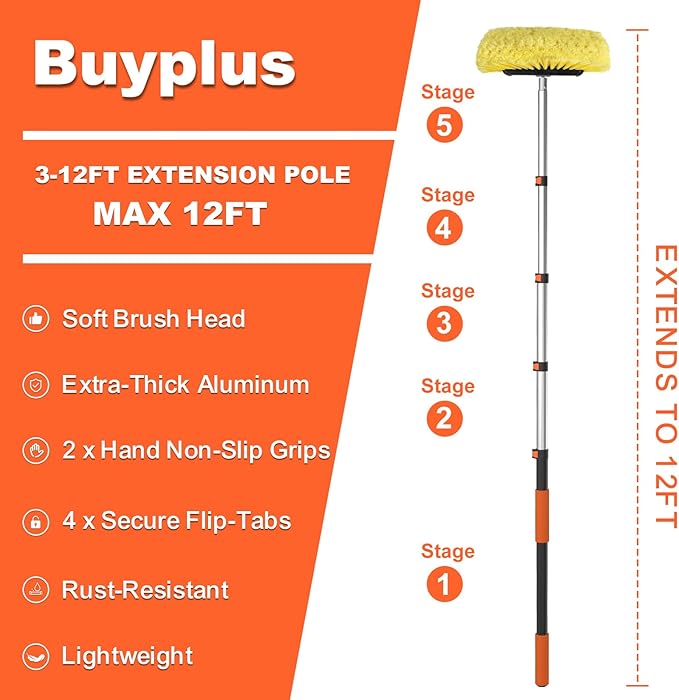 Buyplus 12FT Car Wash Brush