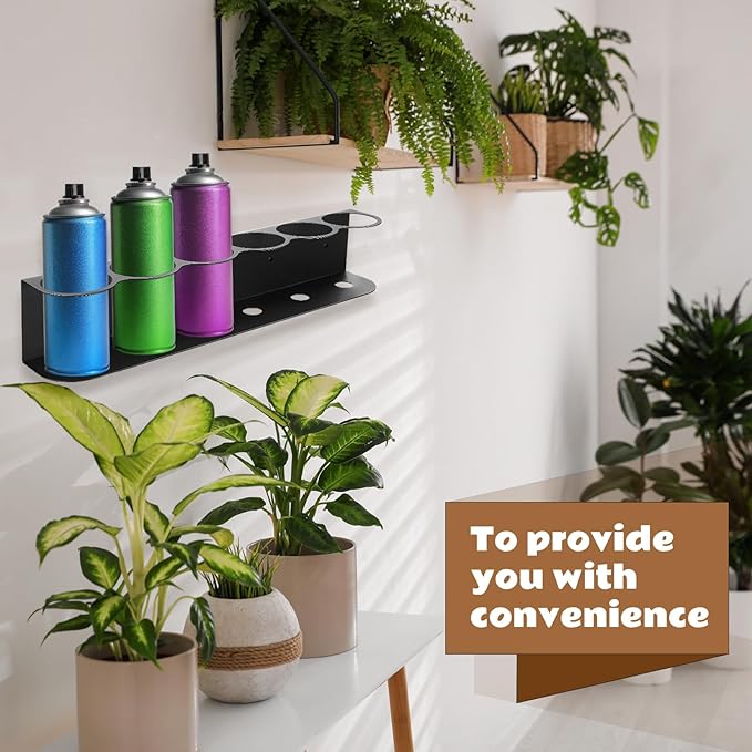 Therwen 2 Pcs 6 Holes All Purpose Steel Spray Bottle Holder Heavy Duty Can