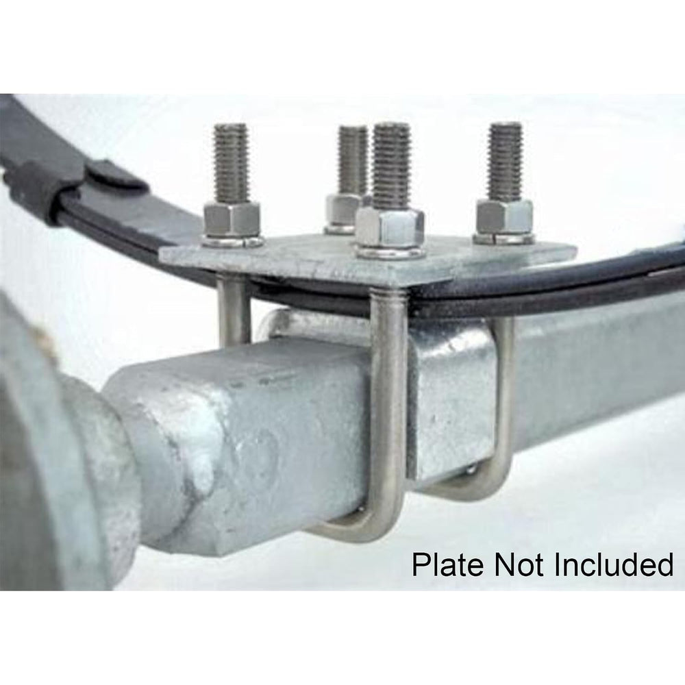 Square U Bolt and Hardware for Boat Trailer, Galvanized Steel, 1/2" Diam...