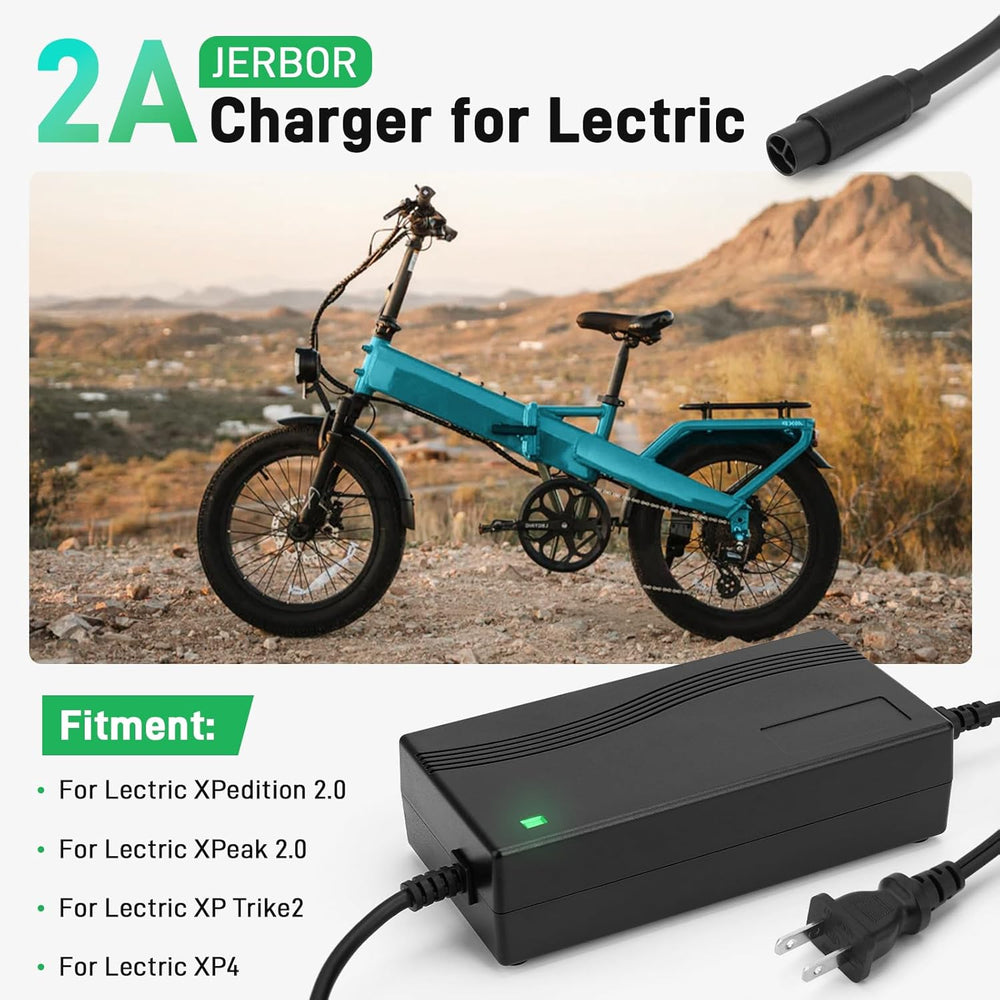 JERBOR 54.6V 2A Battery Charger for Lectric XP4/XPedition 2.0/XPeak 2.0/XP Tr...