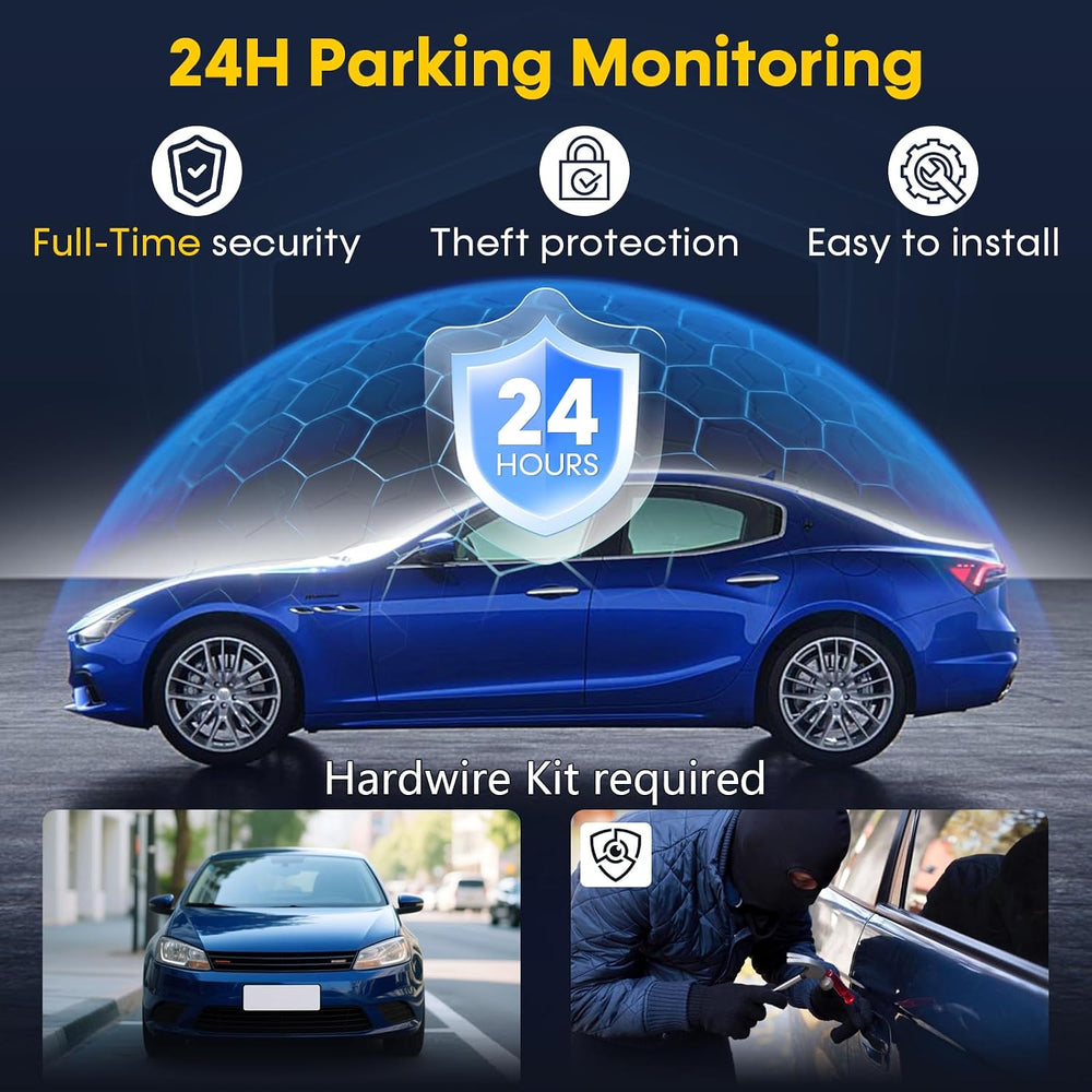 4K Dash Cam Front and Rear: 15-Min Setup 5.8GHz WiFi 20MB/s Fast Download