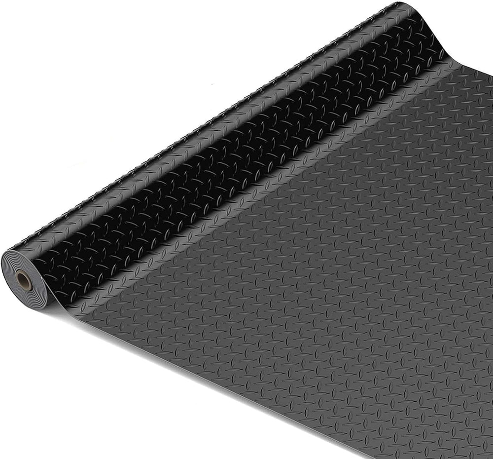 BESEA 4 x 10 FT Garage Floor Mat, Diamond Plate Rubber Flooring Roll