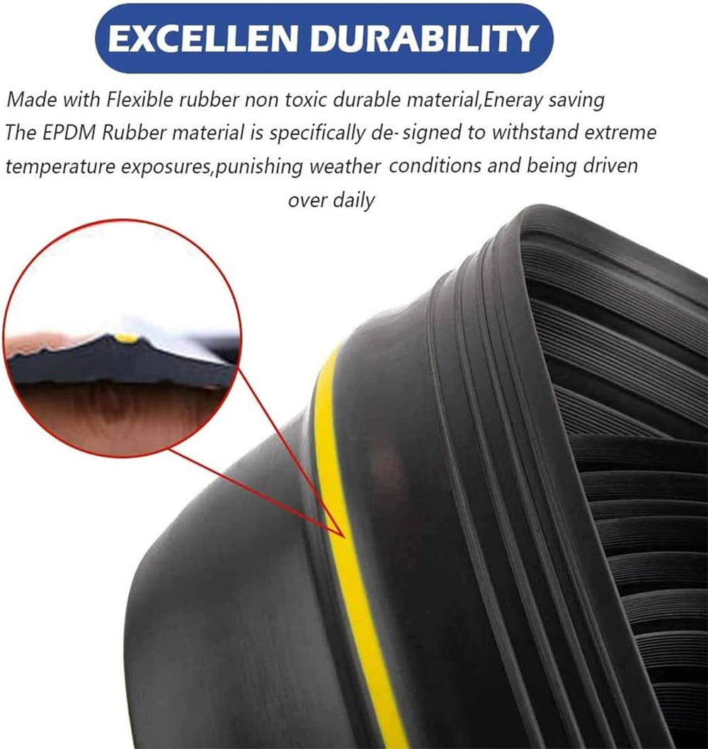 ToLanbbt 20Ft/6M Universal Garage Threshold Seal Strip with 300ml Black Seala...