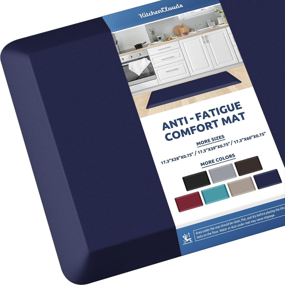 KitchenClouds Kitchen Mat Cushioned Anti Fatigue Kitchen Rug 0.8inch Waterproof