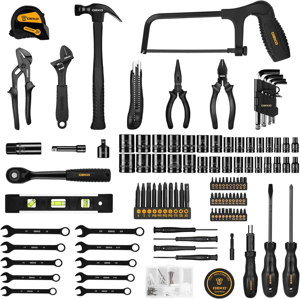 DEKOPRO 218-Piece General Household Hand Tool kit, Professional Auto Repair T...
